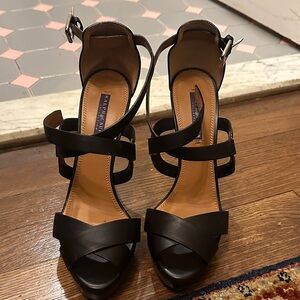 Ralph Lauren Black Strappy Heels